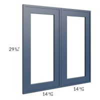 Portland Navy Blue 30x30 Glass Door Only with Glass Included 