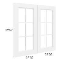 Dakota White 30x30 Mullion Glass Door Only with Glass Included