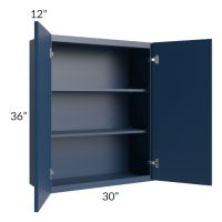 Portland Navy Blue 30x36 Wall Cabinet