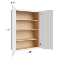 Southport White Shaker 30x42 Wall Cabinet