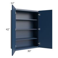 Portland Navy Blue 30x42 Wall Cabinet