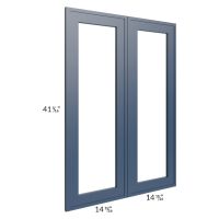 Portland Navy Blue 30x42 Glass Door Only with Glass Included 