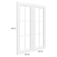 Signature Vanilla 30x42 Mullion Glass Door Only with Glass Included