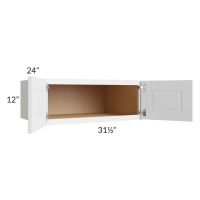 Southport White Shaker 31.5x12x24 Wall Cabinet