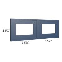 Portland Navy Blue 33x12 Glass Doors Only with Glass Included 