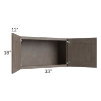Natural Grey Shaker 33x18 Wall Cabinet