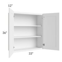 Dakota White 33x36 Wall Cabinet
