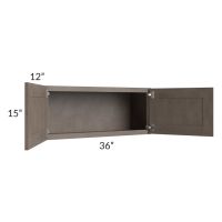 Natural Grey Shaker 36x15 Wall Cabinet 