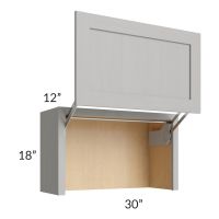 Midtown Light Grey Shaker 30" Countertop Wall Appliance Cabinet