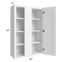 Providence White 30x42 Blind Wall Cabinet