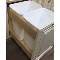 Charleston Ivory Trash Can Insert for an 18" Base Cabinet (Trash cans sold separately)