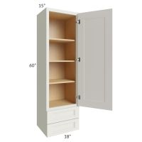 Tuscan Almond Glaze 18x60x15 Wall Cabinet with Drawers