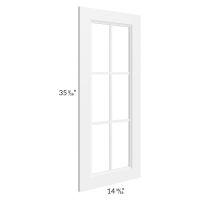 Signature Vanilla 24x36 Wall Diagonal Corner Mullion Glass Door Only with Glass Included