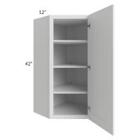 Regency White 24x42 Wall Diagonal Corner Cabinet