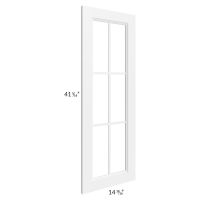 Signature Vanilla 24x42 Wall Diagonal Corner Mullion Glass Door Only with Glass Included