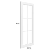 Regency White 24x42 Wall Diagonal Mullion Glass Door Only with Glass Included
