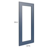 Portland Navy Blue 27x36x15 Wall Diagonal Corner Glass Door Only with Glass Included 