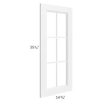 Signature Vanilla 27x36x15 Wall Diagonal Corner Mullion Glass Door Only with Glass Included