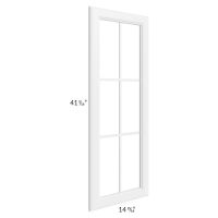 Regency White 27x42 Wall Diagonal Mullion Glass Door Only with Glass Included