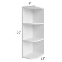 Southport White Shaker 9x30 Wall End Shelf Cabinet