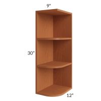 Lexington Cinnamon Glaze 9x30 Wall End Shelf Cabinet - Out of stock through mid July