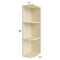 Casselton Ivory 9x36 Wall End Shelf Cabinet