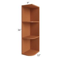 Lexington Cinnamon Glaze 9x36 Wall End Shelf Cabinet - Out of stock through mid June