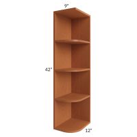 Lexington Cinnamon Glaze 9x42 Wall End Shelf Cabinet 