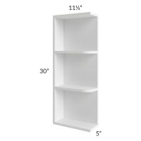 Aspen White Shaker 05x30 Wall End Shelf Cabinet