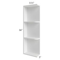 Aspen White Shaker 05x36 Wall End Shelf Cabinet