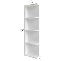 Dakota White 05x42 Wall End Shelf Cabinet 