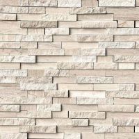 White Quarry Splitface Interlocking Pattern Tile