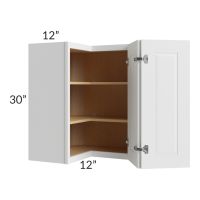Southport White Shaker 24x30 Easy Reach Corner Wall Cabinet
