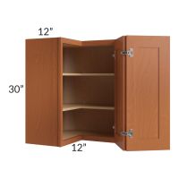 Lexington Cinnamon Glaze 24x30 Easy Reach Corner Wall Cabinet