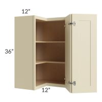 Casselton Ivory 24x36 Easy Reach Corner Wall Cabinet