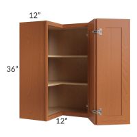 Lexington Cinnamon Glaze 24x36 Easy Reach Corner Wall Cabinet