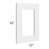 Southport White Shaker 12x18 Glass Door Only 