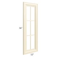 Phoenix Cream Glaze 12x36 Mullion Glass Door Only - Out of stock through mid July