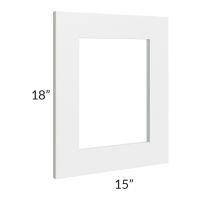 Southport White Shaker 15x18 Glass Door Only 