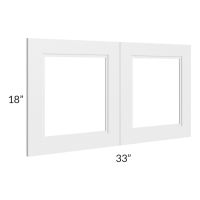 Charlotte White 33x18 Glass Door Only 