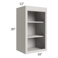 Midtown Light Grey Shaker 18x30 Wall Open Shelf Cabinet