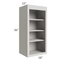 Midtown Light Grey Shaker 18x36 Wall Open Shelf Cabinet