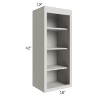 Midtown Light Grey Shaker 18x42 Wall Open Shelf Cabinet