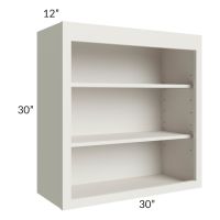 Tuscan Almond Glaze 30x30 Wall Open Shelf Cabinet