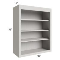 Midtown Light Grey Shaker 30x36 Wall Open Shelf Cabinet