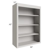 Midtown Light Grey Shaker 30x42 Wall Open Shelf Cabinet