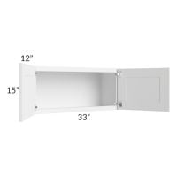 Frosted White Shaker 33x15 Wall Cabinet