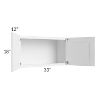 Frosted White Shaker 33x18 Wall Cabinet