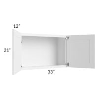 Frosted White Shaker 33x21 Wall Cabinet