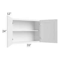 Frosted White Shaker 33x24" Wall Cabinet